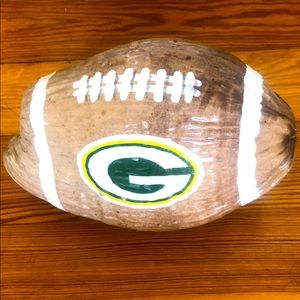 Green Bay packers real Coconut painted football